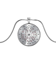 Love Guitar Metallic Circle Necklace front