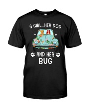 A Girl And Her Dog And Her Bug Premium Fit Mens Tee thumbnail