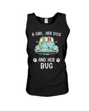 A Girl And Her Dog And Her Bug Unisex Tank thumbnail