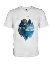 Stay Out Of The Forest V-Neck T-Shirt thumbnail