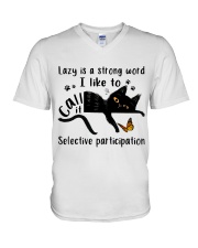 Lazy Is A Strong Word V-Neck T-Shirt thumbnail