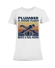 Plumber A Good Flush Premium Fit Ladies Tee thumbnail