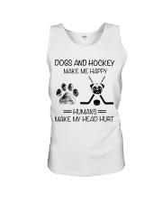 Dogs And Hockey Unisex Tank thumbnail