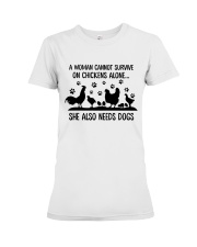 She Also Needs Dogs Premium Fit Ladies Tee thumbnail