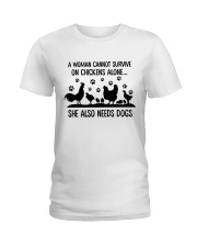 She Also Needs Dogs Ladies T-Shirt thumbnail