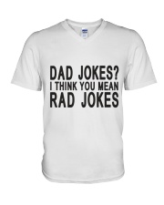 Dad Jokes V-Neck T-Shirt thumbnail