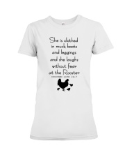 She Is Clothed In Much Books Premium Fit Ladies Tee thumbnail