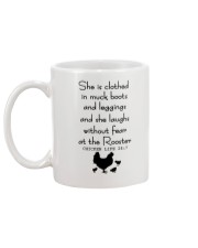 She Is Clothed In Much Books Mug back