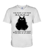 God Made A Cat V-Neck T-Shirt thumbnail