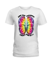 Are We Wearing Crocs Ladies T-Shirt thumbnail
