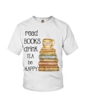 Read Books Drink Tea Be Happy Youth T-Shirt thumbnail