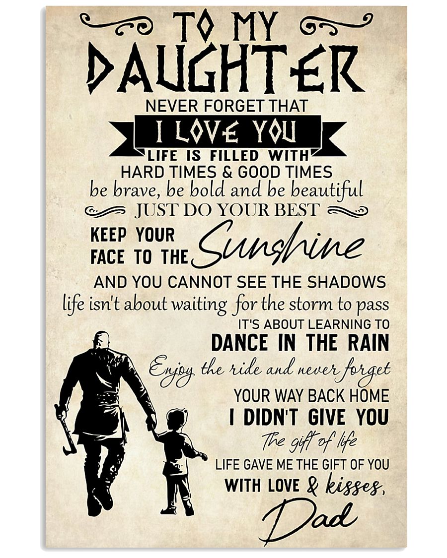 To My Daughter 11x17 Poster