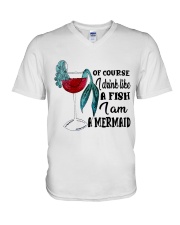 I Drink Like A Fish V-Neck T-Shirt thumbnail