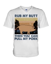 Rub My Butt V-Neck T-Shirt thumbnail