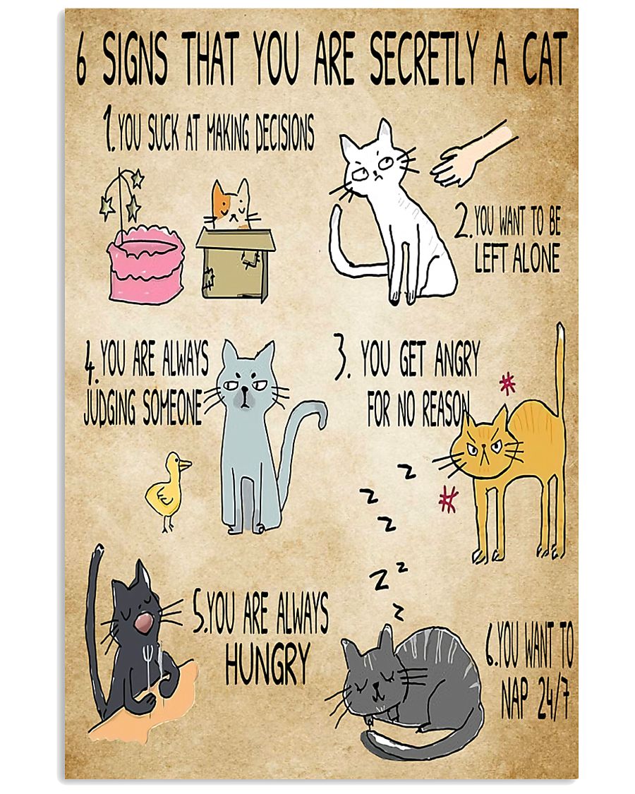 6 Signs That You're Secretly A Cat 11x17 Poster