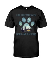 Dogs And Camping Classic T-Shirt front