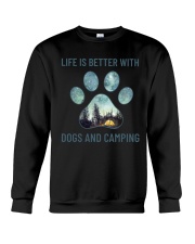 Dogs And Camping Crewneck Sweatshirt thumbnail