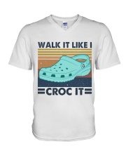 Walk It Like I Croc It V-Neck T-Shirt thumbnail