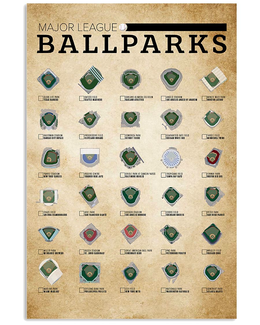 Major League Ballpark 11x17 Poster