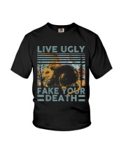 Live Ugly Fake Your Death Youth T-Shirt thumbnail