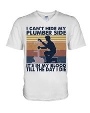 I Can't Hide My Plumber Side V-Neck T-Shirt thumbnail