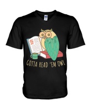 Gotta Read'Em Owl V-Neck T-Shirt thumbnail