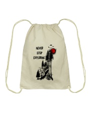 Never Stop Explore Drawstring Bag thumbnail