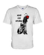 Never Stop Explore V-Neck T-Shirt thumbnail