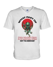 What Part Of Cthulhu V-Neck T-Shirt thumbnail