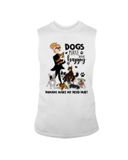 Dogs Make Me Happy Sleeveless Tee thumbnail