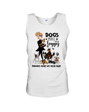 Dogs Make Me Happy Unisex Tank thumbnail