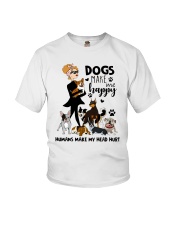 Dogs Make Me Happy Youth T-Shirt thumbnail