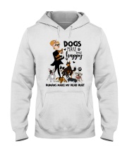 Dogs Make Me Happy Hooded Sweatshirt thumbnail