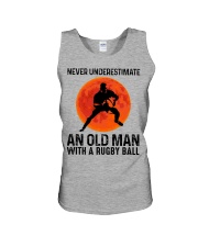 An Old Man With A Rugby Ball Unisex Tank thumbnail