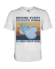 Behind Every Succesful Woman V-Neck T-Shirt thumbnail