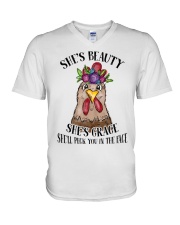 She's Beauty V-Neck T-Shirt thumbnail