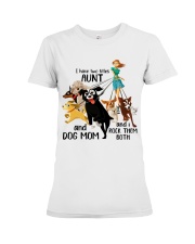 I Have Two Tittles Aunt Premium Fit Ladies Tee thumbnail
