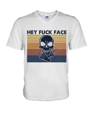 Hey Fuck Face V-Neck T-Shirt thumbnail