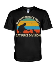 Cat Puke Division V-Neck T-Shirt thumbnail