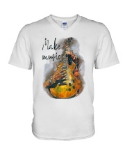 Make Music V-Neck T-Shirt thumbnail
