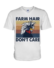 Farm Hair Don't Care V-Neck T-Shirt thumbnail