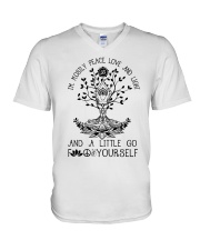 Peace Love And Light V-Neck T-Shirt thumbnail
