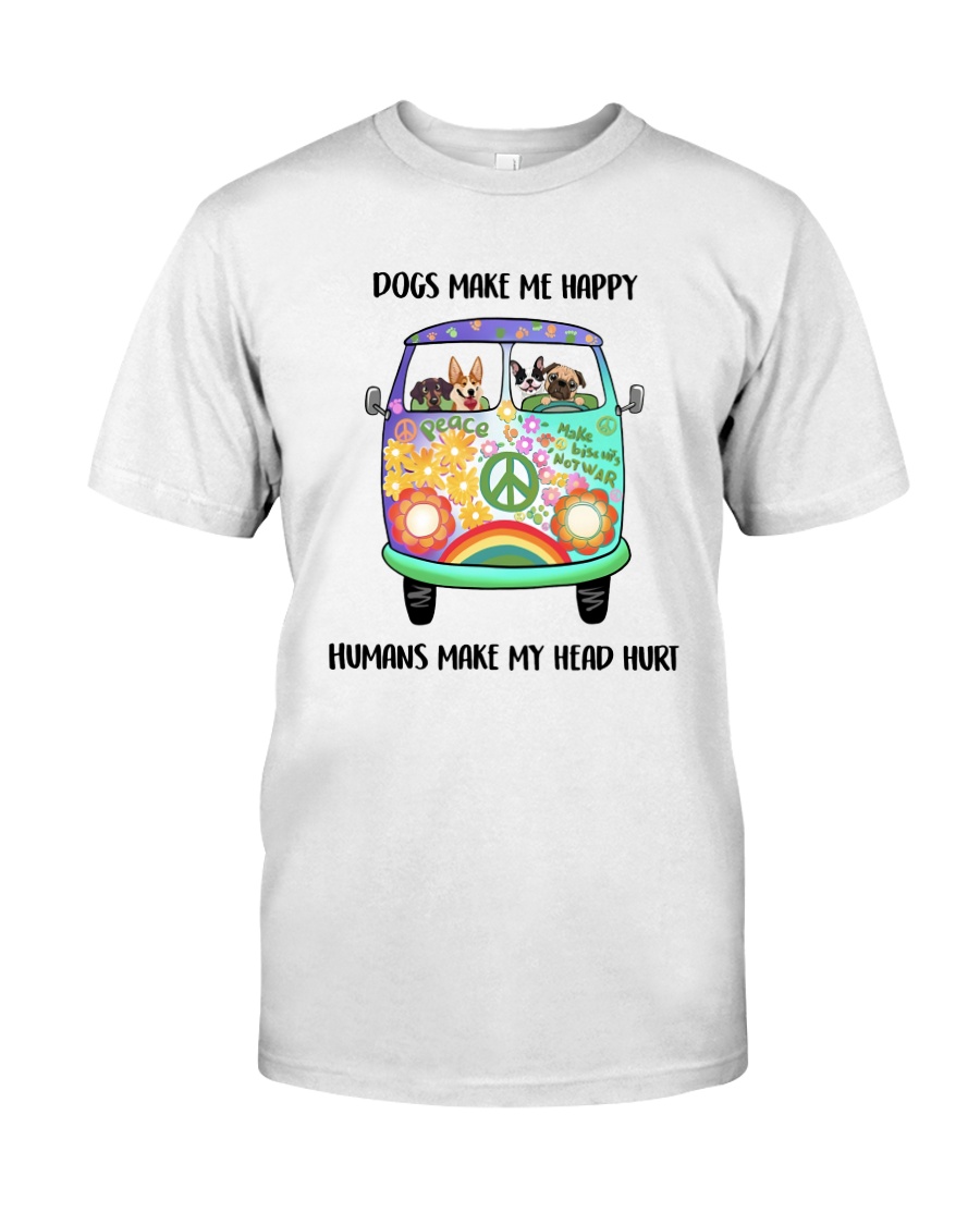 Dogs Make Me Happy Classic T-Shirt