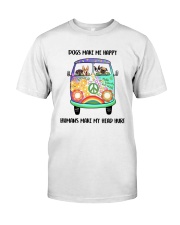 Dogs Make Me Happy Classic T-Shirt front