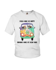 Dogs Make Me Happy Youth T-Shirt thumbnail