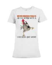 Chicken And Wine Premium Fit Ladies Tee thumbnail
