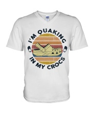 I'm Quaking In My Crocs V-Neck T-Shirt thumbnail