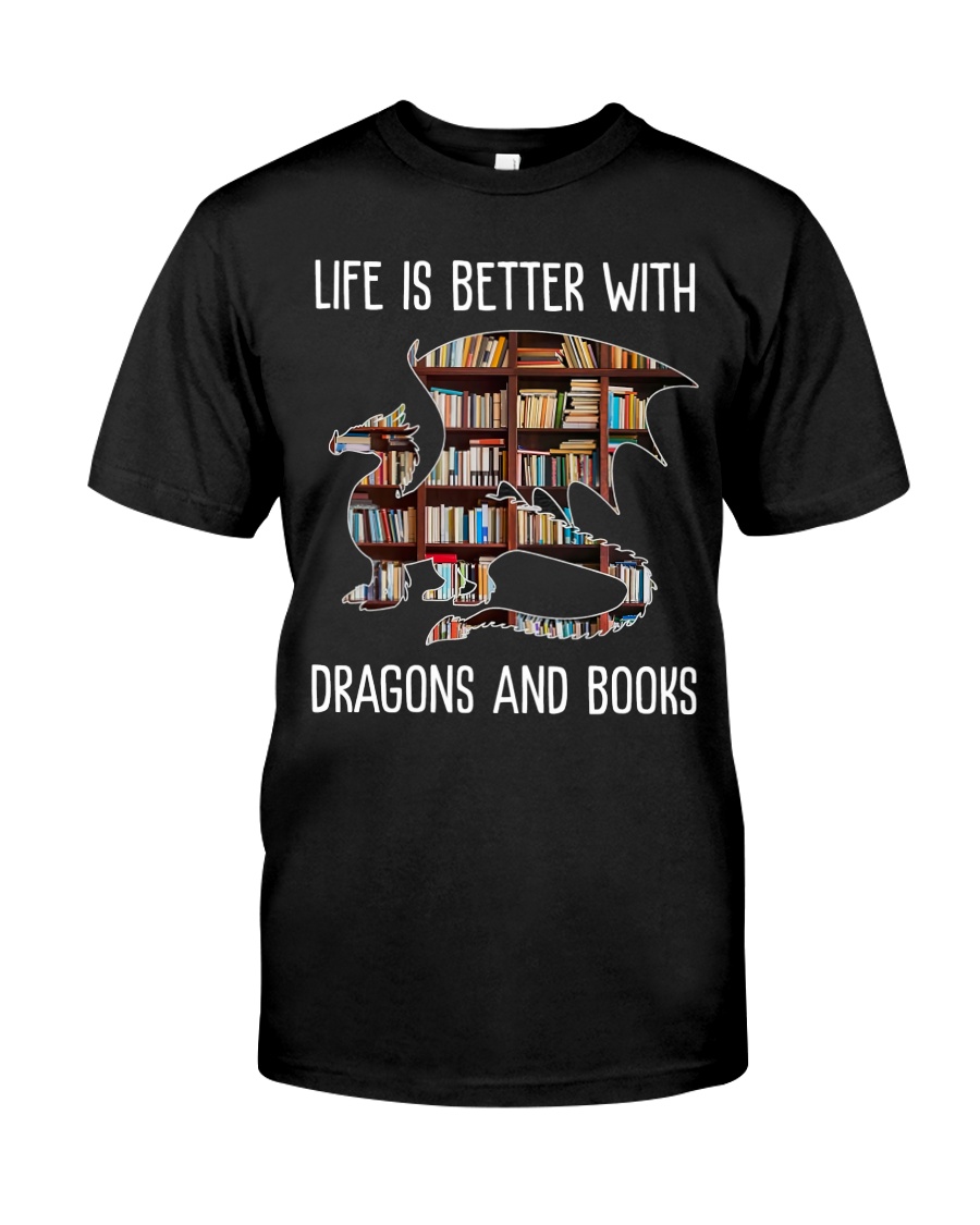 Dragons And Books Classic T-Shirt