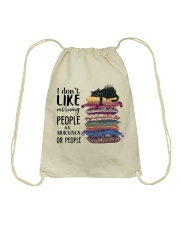 I Don't Like Morning People Drawstring Bag thumbnail