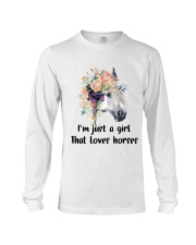 I Am Just A Girl Love Horses Long Sleeve Tee thumbnail